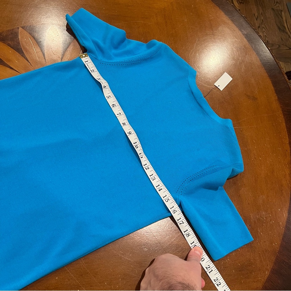 NWT Talbots Kelly Cardigan Sweater Blue PS Small Petite Elbow Length V-Neck - Picture 14 of 16